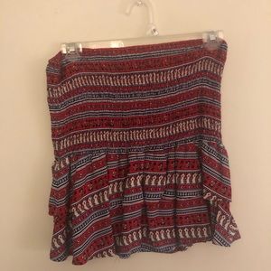 F21 Bandana Smocked Skirt